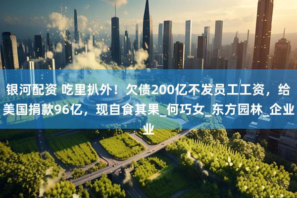 银河配资 吃里扒外！欠债200亿不发员工工资，给美国捐款96亿，现自食其果_何巧女_东方园林_企业
